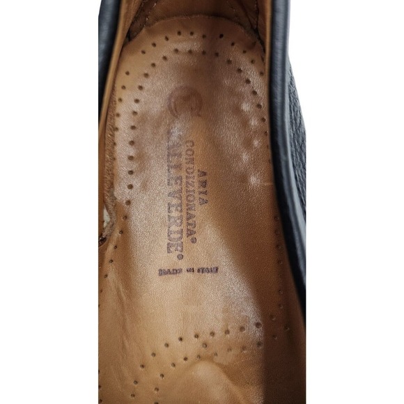 Valleverde Aria Condizionata Italian Pebbled Leather Black Slip-on Moccasin main image 11